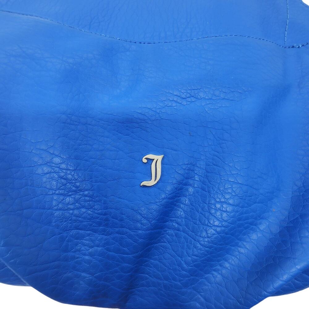 Juicy Couture Purse Crossbody Bag Faux Pebbled Leather Peacock Blue W/ Bag Charm - Picture 5 of 10